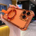Capa de Telemóvel Magnética em TPU + Acrílico com Anel Suporte Crystal Shield, Para iPhone 14 Plus, Para iPhone 14, Para iPhone 14 Pro, Para iPhone 14 Pro Max, Para iPhone 13 Pro Max, Para iPhone 13 Pro