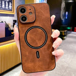 Capa de Telemóvel Magnética em Pele Sintética de Carneiro, Para iPhone 11, Para iPhone 11 Pro