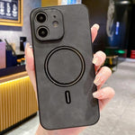 Capa de Telemóvel Magnética em Pele Sintética de Carneiro, Para iPhone 11, Para iPhone 11 Pro