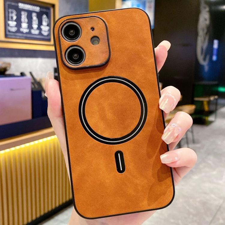Capa de Telemóvel Magnética em Pele Sintética de Carneiro, Para iPhone 11, Para iPhone 11 Pro