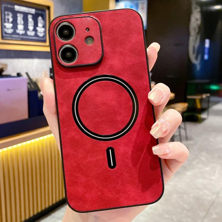 Capa de Telemóvel Magnética em Pele Sintética de Carneiro, Para iPhone 11, Para iPhone 11 Pro