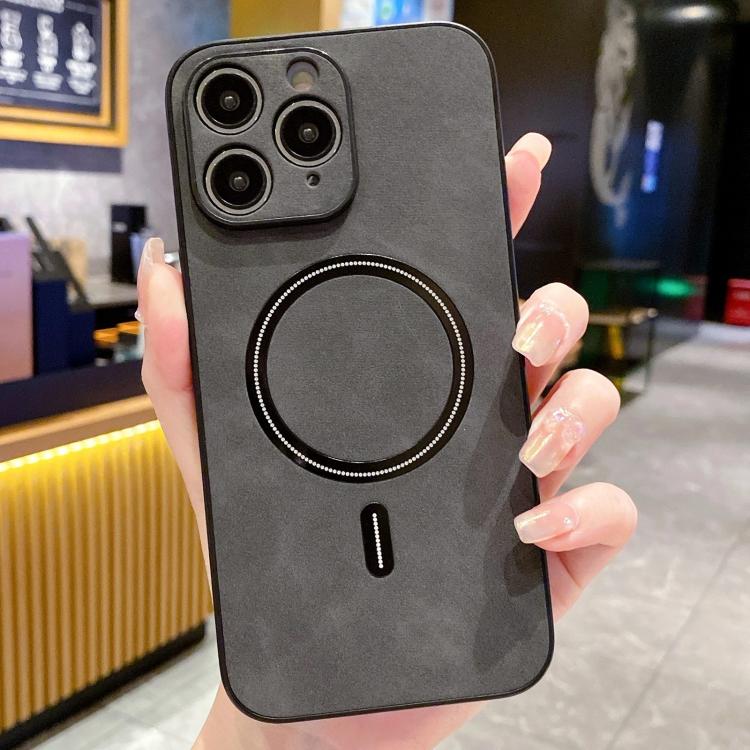 Capa de Telemóvel Magnética em Pele Sintética de Carneiro, Para iPhone 11, Para iPhone 11 Pro