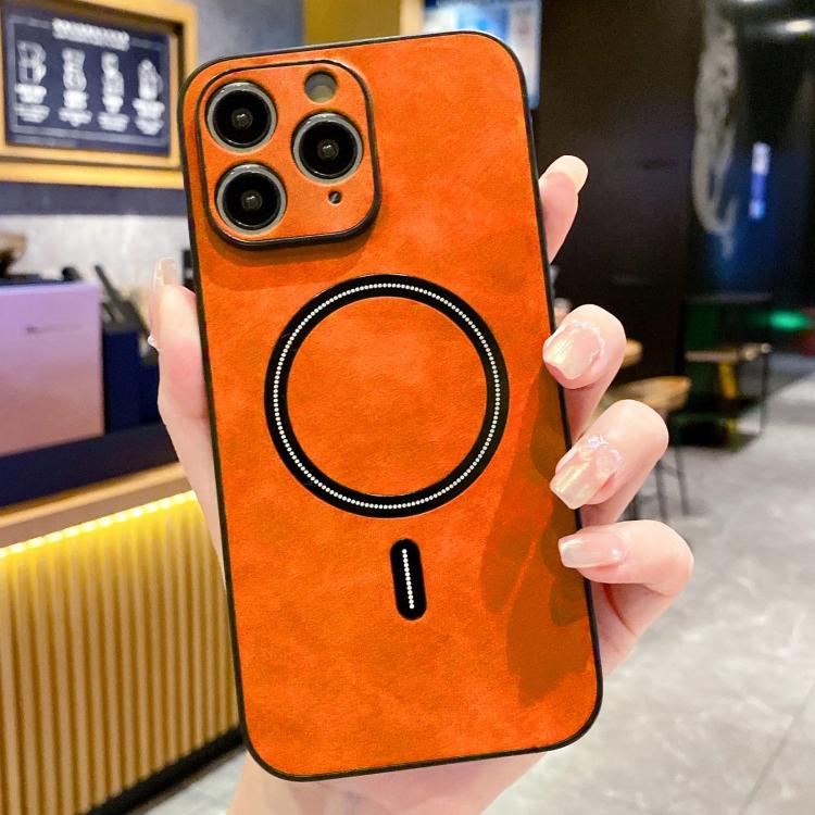 Capa de Telemóvel Magnética em Pele Sintética de Carneiro, Para iPhone 11, Para iPhone 11 Pro