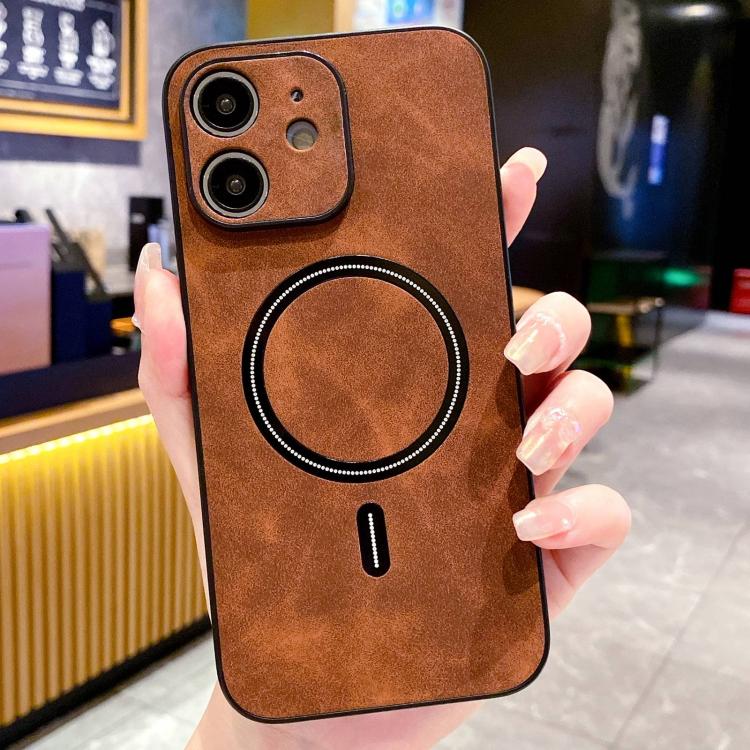 Capa de Telemóvel Magnética em Pele Sintética de Carneiro, Para iPhone 14 Pro Max, Para iPhone 13 Pro Max, Para iPhone 13 Pro, Para iPhone 13, Para iPhone 12, Para iPhone 12 Pro Max, Para iPhone 12 Pro, Para iPhone 11 Pro Max