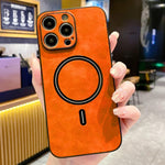 Capa de Telemóvel Magnética em Pele Sintética de Carneiro, Para iPhone 14 Pro Max, Para iPhone 13 Pro Max, Para iPhone 13 Pro, Para iPhone 13, Para iPhone 12, Para iPhone 12 Pro Max, Para iPhone 12 Pro, Para iPhone 11 Pro Max