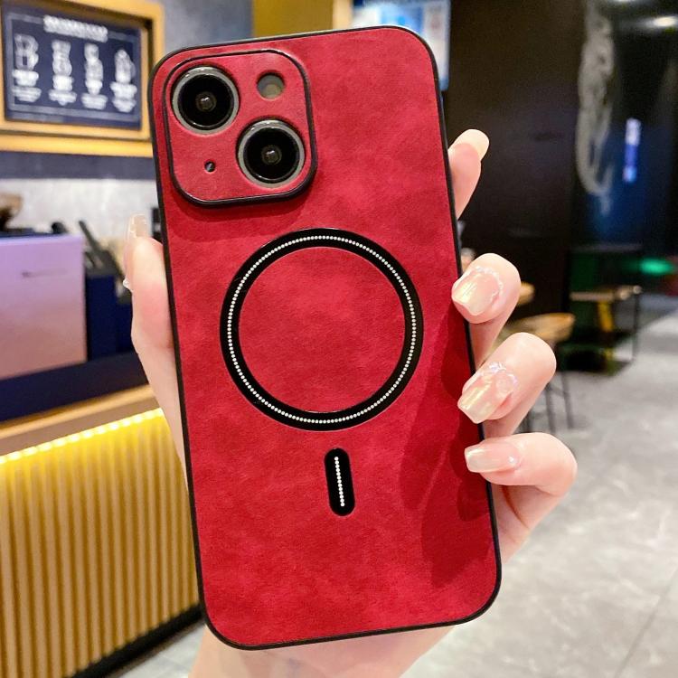 Capa de Telemóvel Magnética em Pele Sintética de Carneiro, Para iPhone 14 Pro Max, Para iPhone 13 Pro Max, Para iPhone 13 Pro, Para iPhone 13, Para iPhone 12, Para iPhone 12 Pro Max, Para iPhone 12 Pro, Para iPhone 11 Pro Max
