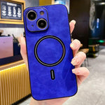 Capa de Telemóvel Magnética em Pele Sintética de Carneiro, Para iPhone 14 Pro Max, Para iPhone 13 Pro Max, Para iPhone 13 Pro, Para iPhone 13, Para iPhone 12, Para iPhone 12 Pro Max, Para iPhone 12 Pro, Para iPhone 11 Pro Max