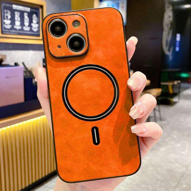 Capa de Telemóvel Magnética em Pele Sintética de Carneiro, Para iPhone 14 Pro Max, Para iPhone 13 Pro Max, Para iPhone 13 Pro, Para iPhone 13, Para iPhone 12, Para iPhone 12 Pro Max, Para iPhone 12 Pro, Para iPhone 11 Pro Max