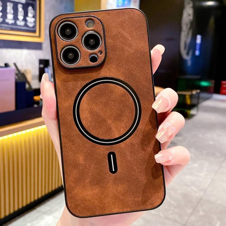 Capa de Telemóvel Magnética em Pele Sintética de Carneiro, Para iPhone 14 Pro Max, Para iPhone 13 Pro Max, Para iPhone 13 Pro, Para iPhone 13, Para iPhone 12, Para iPhone 12 Pro Max, Para iPhone 12 Pro, Para iPhone 11 Pro Max