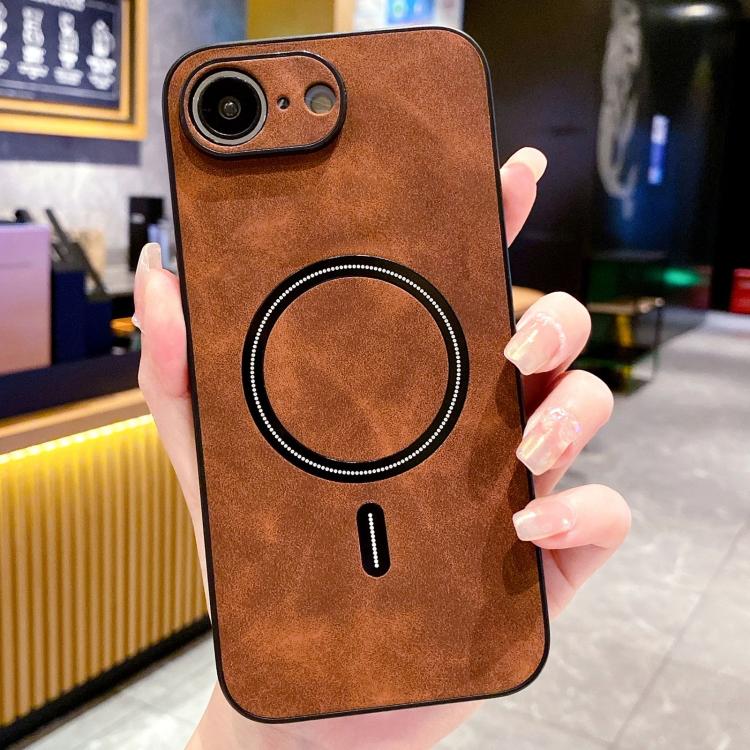 Capa magnética para telemóvel em pele sintética de pele de cordeiro, para iPhone 17e / 16e, para iPhone 17 Pro Max, para iPhone 17 Pro, para iPhone 17, para iPhone Air, para iPhone 16 Pro Max, para iPhone 16 Pro, para iPhone 16 Plus