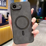 Capa magnética para telemóvel em pele sintética de pele de cordeiro, para iPhone 17e / 16e, para iPhone 17 Pro Max, para iPhone 17 Pro, para iPhone 17, para iPhone Air, para iPhone 16 Pro Max, para iPhone 16 Pro, para iPhone 16 Plus