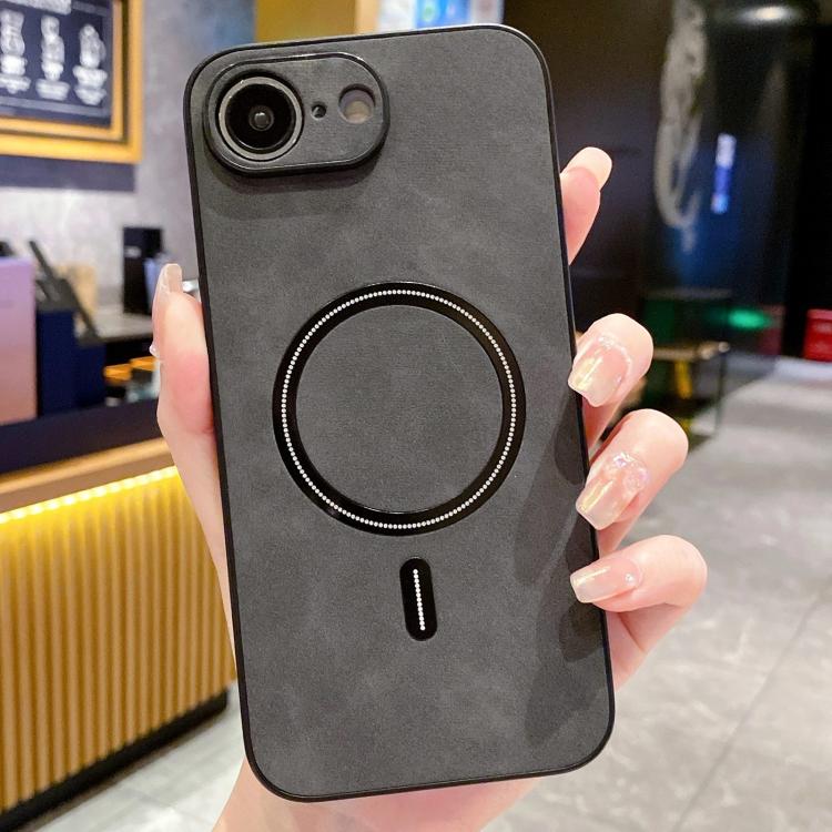 Capa magnética para telemóvel em pele sintética de pele de cordeiro, para iPhone 17e / 16e, para iPhone 17 Pro Max, para iPhone 17 Pro, para iPhone 17, para iPhone Air, para iPhone 16 Pro Max, para iPhone 16 Pro, para iPhone 16 Plus