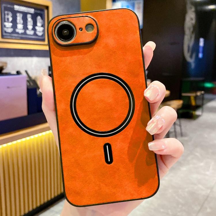 Capa magnética para telemóvel em pele sintética de pele de cordeiro, para iPhone 17e / 16e, para iPhone 17 Pro Max, para iPhone 17 Pro, para iPhone 17, para iPhone Air, para iPhone 16 Pro Max, para iPhone 16 Pro, para iPhone 16 Plus