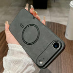 Capa magnética para telemóvel em pele sintética de pele de cordeiro, para iPhone 17e / 16e, para iPhone 17 Pro Max, para iPhone 17 Pro, para iPhone 17, para iPhone Air, para iPhone 16 Pro Max, para iPhone 16 Pro, para iPhone 16 Plus