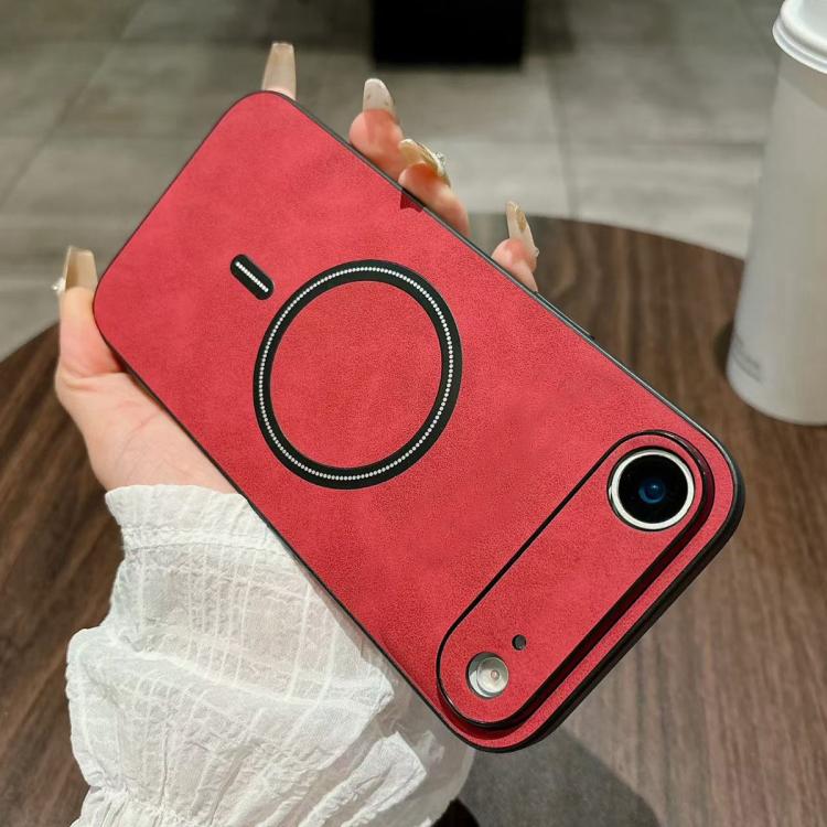 Capa magnética para telemóvel em pele sintética de pele de cordeiro, para iPhone 17e / 16e, para iPhone 17 Pro Max, para iPhone 17 Pro, para iPhone 17, para iPhone Air, para iPhone 16 Pro Max, para iPhone 16 Pro, para iPhone 16 Plus