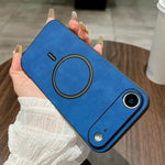 Capa magnética para telemóvel em pele sintética de pele de cordeiro, para iPhone 17e / 16e, para iPhone 17 Pro Max, para iPhone 17 Pro, para iPhone 17, para iPhone Air, para iPhone 16 Pro Max, para iPhone 16 Pro, para iPhone 16 Plus