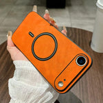 Capa magnética para telemóvel em pele sintética de pele de cordeiro, para iPhone 17e / 16e, para iPhone 17 Pro Max, para iPhone 17 Pro, para iPhone 17, para iPhone Air, para iPhone 16 Pro Max, para iPhone 16 Pro, para iPhone 16 Plus