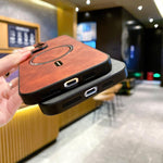 Capa de Telemóvel Magnética em Pele Sintética de Carneiro, Para iPhone 11, Para iPhone 11 Pro