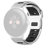 Pulseira de silicone bicolor de cabeça plana xDfind para relógio, para Google Pixel Watch 4 / 3 / 2 / 1 41mm