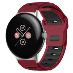 Pulseira de silicone bicolor de cabeça plana xDfind para relógio, para Google Pixel Watch 4 / 3 / 2 / 1 41mm