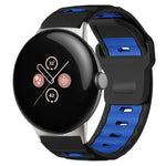 Pulseira de silicone bicolor de cabeça plana xDfind para relógio, para Google Pixel Watch 4 / 3 / 2 / 1 41mm