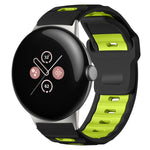 Pulseira de silicone bicolor de cabeça plana xDfind para relógio, para Google Pixel Watch 4 / 3 / 2 / 1 41mm