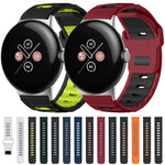 Pulseira de silicone bicolor de cabeça plana xDfind para relógio, para Google Pixel Watch 4 / 3 / 2 / 1 41mm
