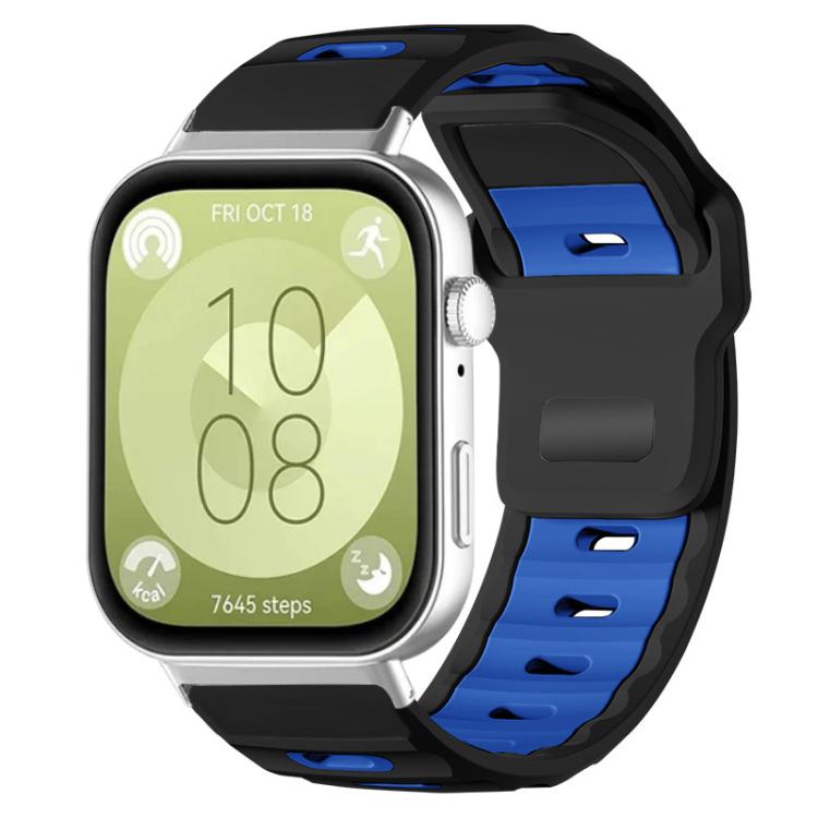 xDfind Flat-head Dual-color Silicone Watch Band, For Huawei Watch Fit4 Pro / Fit4 / Fit3, For Huawei Watch D2