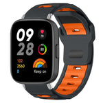 xDfind Flat-head Dual-color Silicone Watch Band, For Xiaomi Band 10 Pro / 9 Pro / Redmi Watch 6, For Redmi Watch 3 Active / Watch 3 Lite, For Redmi Watch 3