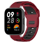 xDfind Flat-head Dual-color Silicone Watch Band, For Xiaomi Band 10 Pro / 9 Pro / Redmi Watch 6, For Redmi Watch 3 Active / Watch 3 Lite, For Redmi Watch 3
