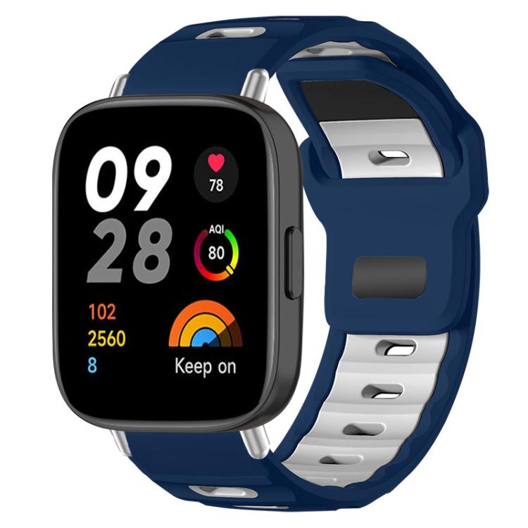 xDfind Flat-head Dual-color Silicone Watch Band, For Xiaomi Band 10 Pro / 9 Pro / Redmi Watch 6, For Redmi Watch 3 Active / Watch 3 Lite, For Redmi Watch 3