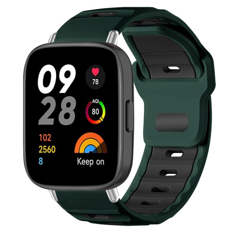 xDfind Flat-head Dual-color Silicone Watch Band, For Xiaomi Band 10 Pro / 9 Pro / Redmi Watch 6, For Redmi Watch 3 Active / Watch 3 Lite, For Redmi Watch 3