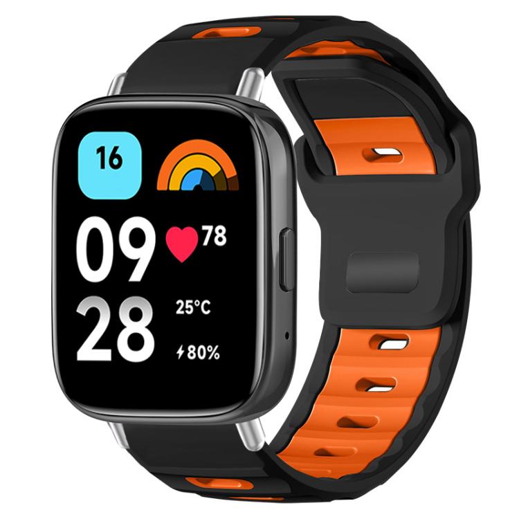 xDfind Flat-head Dual-color Silicone Watch Band, For Xiaomi Band 10 Pro / 9 Pro / Redmi Watch 6, For Redmi Watch 3 Active / Watch 3 Lite, For Redmi Watch 3