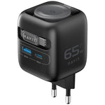Carregador de Viagem Havit UC252 65W 3 em 1 GaN com Cabo Retrátil Type-C, UC252(Ficha UE), UC252(Ficha US)