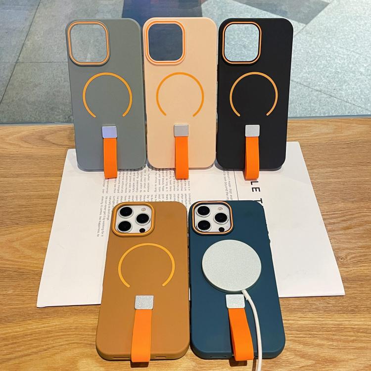 Capa magnética TPU com sensação de pele e alça de silicone, para iPhone 13, iPhone 12 / 12 Pro, iPhone 12 Pro Max, iPhone 11 Pro Max, iPhone 11, iPhone 11 Pro