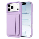 Capa para telemóvel com suporte para cartão magnético padrão lichia, para iPhone 17 Pro Max, para iPhone 17 Pro