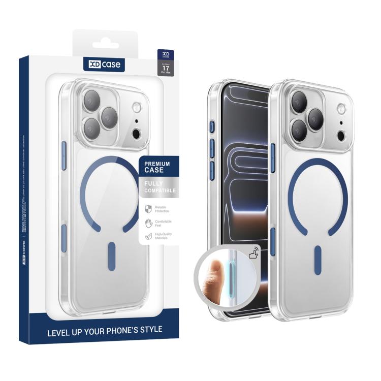 Capa para telemóvel magnética transparente fosca XDcase resistente a choques, para iPhone 17 Pro Max, para iPhone 17 Pro, para iPhone 17