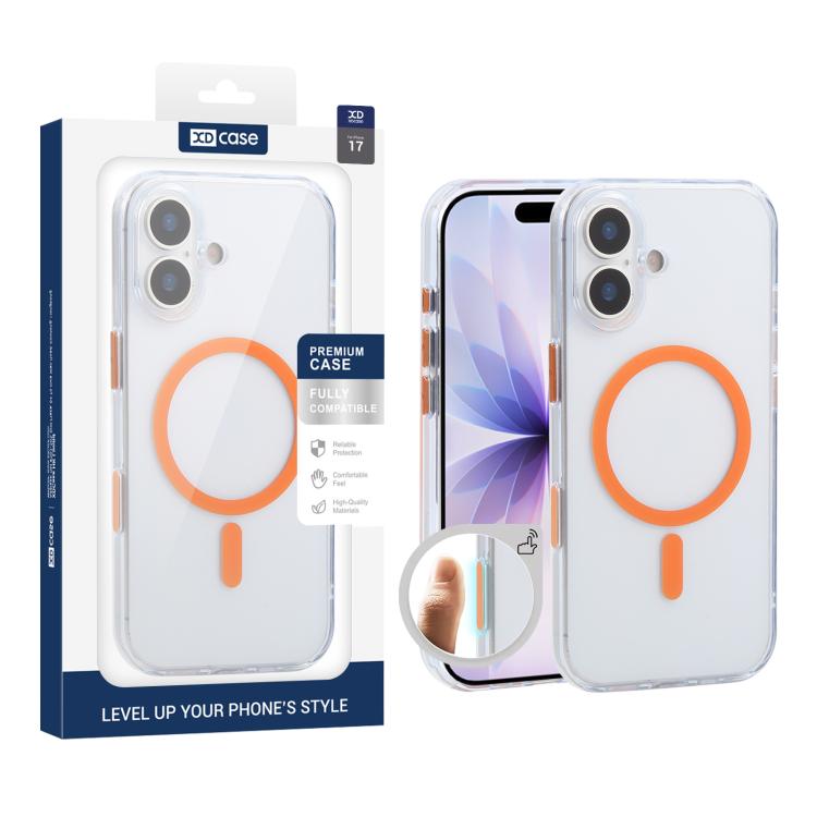 Capa para telemóvel magnética transparente fosca XDcase resistente a choques, para iPhone 17 Pro Max, para iPhone 17 Pro, para iPhone 17