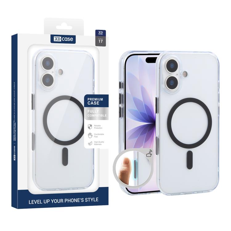 Capa para telemóvel magnética transparente fosca XDcase resistente a choques, para iPhone 17 Pro Max, para iPhone 17 Pro, para iPhone 17
