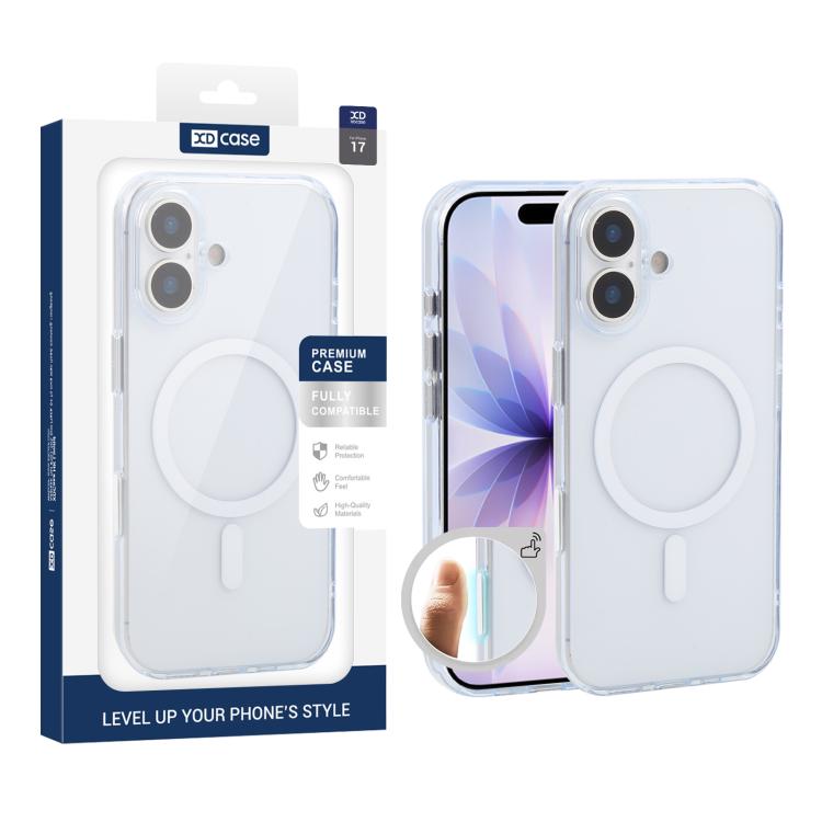 Capa para telemóvel magnética transparente fosca XDcase resistente a choques, para iPhone 17 Pro Max, para iPhone 17 Pro, para iPhone 17