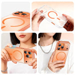 Capa para telemóvel magnética transparente fosca XDcase resistente a choques, para iPhone 17 Pro Max, para iPhone 17 Pro, para iPhone 17
