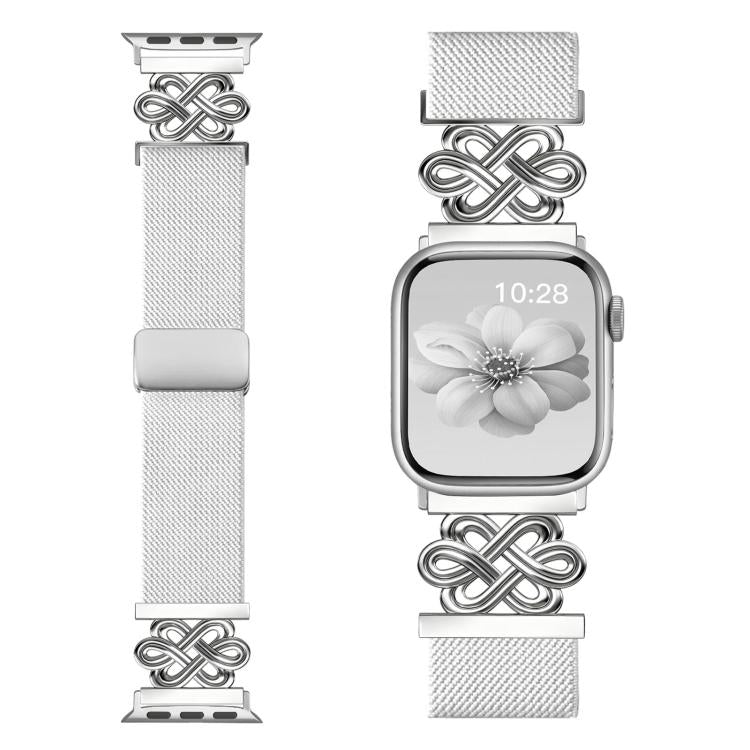 Pulseira de Relógio xDfind com Fecho Magnético em Nylon Trançado Nó Chinês, Para Apple Watch 42 / 44 / 45 / 46 / 49mm, Para Apple Watch 38 / 40 / 41 / S11 42mm
