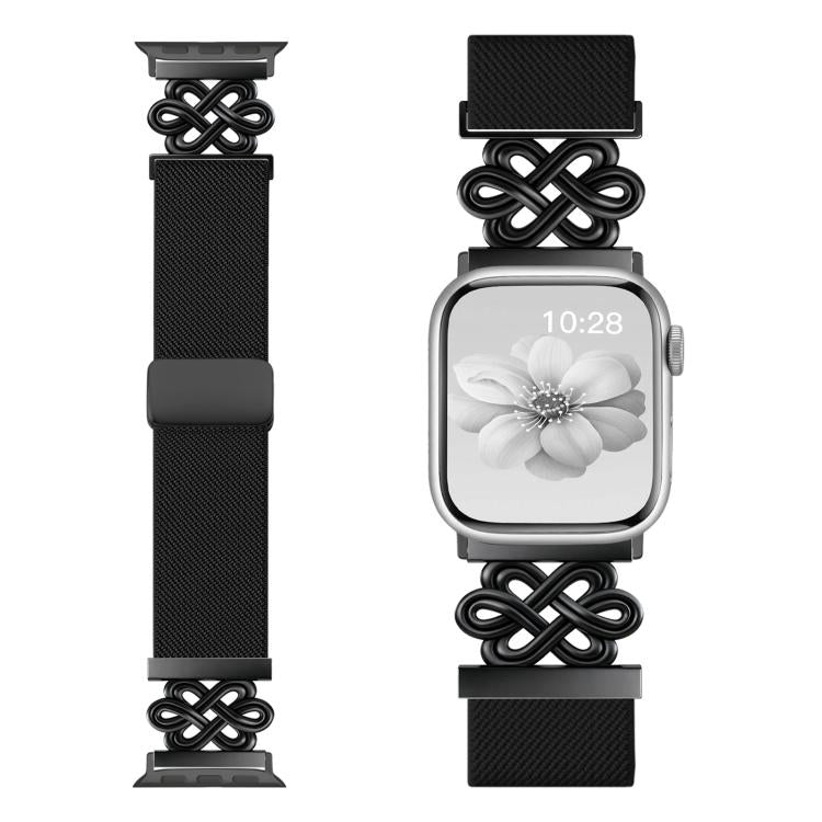 Pulseira de Relógio xDfind com Fecho Magnético em Nylon Trançado Nó Chinês, Para Apple Watch 42 / 44 / 45 / 46 / 49mm, Para Apple Watch 38 / 40 / 41 / S11 42mm