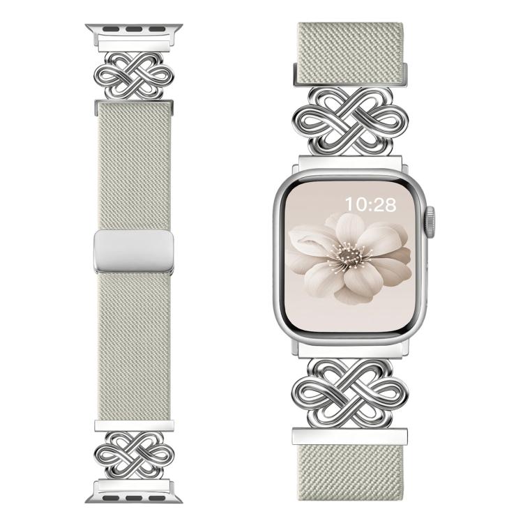 Pulseira de Relógio xDfind com Fecho Magnético em Nylon Trançado Nó Chinês, Para Apple Watch 42 / 44 / 45 / 46 / 49mm, Para Apple Watch 38 / 40 / 41 / S11 42mm