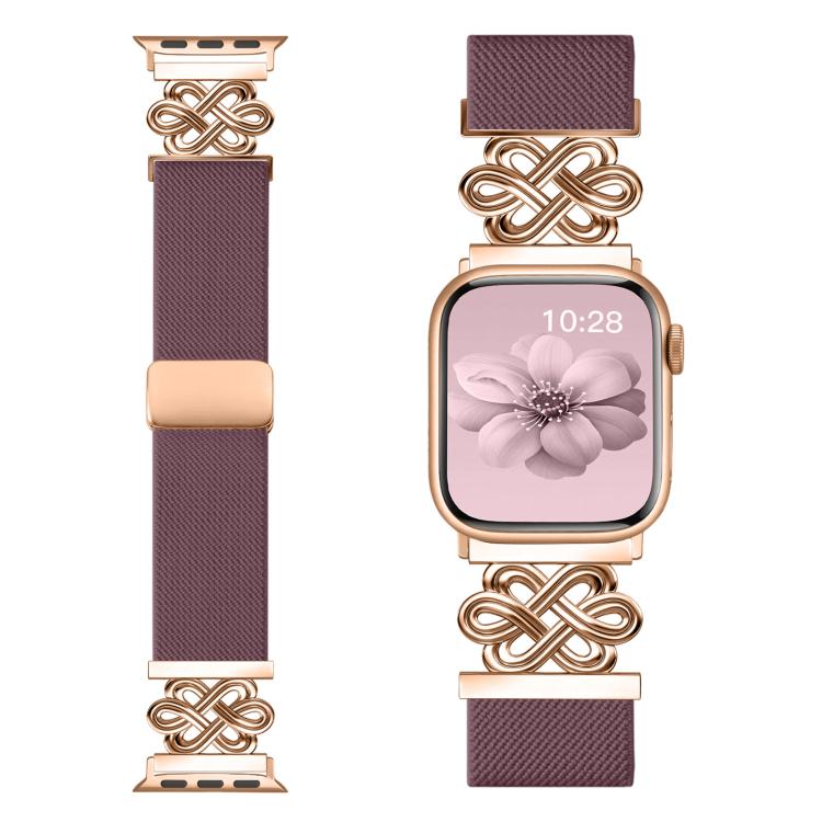 Pulseira de Relógio xDfind com Fecho Magnético em Nylon Trançado Nó Chinês, Para Apple Watch 42 / 44 / 45 / 46 / 49mm, Para Apple Watch 38 / 40 / 41 / S11 42mm