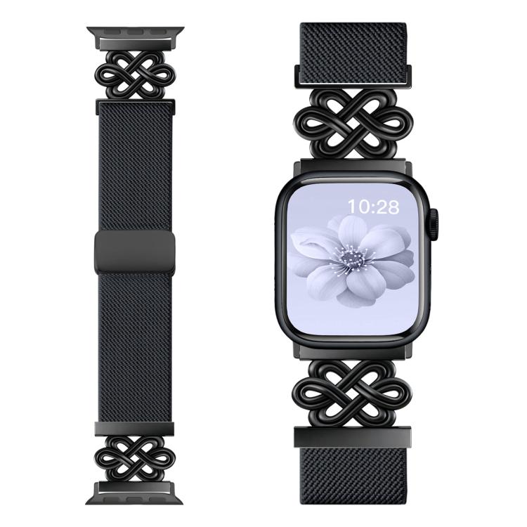 Pulseira de Relógio xDfind com Fecho Magnético em Nylon Trançado Nó Chinês, Para Apple Watch 42 / 44 / 45 / 46 / 49mm, Para Apple Watch 38 / 40 / 41 / S11 42mm
