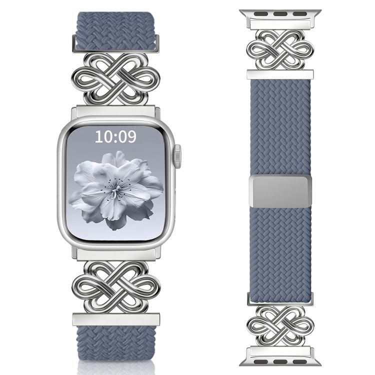 Pulseira de Relógio xDfind com Fecho Magnético em Nylon Trançado Nó Chinês Arco-íris, Para Apple Watch 42 / 44 / 45 / 46 / 49mm, Para Apple Watch 38 / 40 / 41 / S11 42mm