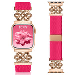 Pulseira de Relógio xDfind com Fecho Magnético em Nylon Trançado Nó Chinês Arco-íris, Para Apple Watch 42 / 44 / 45 / 46 / 49mm, Para Apple Watch 38 / 40 / 41 / S11 42mm