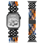 Pulseira de Relógio xDfind com Fecho Magnético em Nylon Trançado Nó Chinês Arco-íris, Para Apple Watch 42 / 44 / 45 / 46 / 49mm, Para Apple Watch 38 / 40 / 41 / S11 42mm
