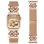Pulseira de Relógio xDfind com Fecho Magnético em Nylon Trançado Nó Chinês Arco-íris, Para Apple Watch 42 / 44 / 45 / 46 / 49mm, Para Apple Watch 38 / 40 / 41 / S11 42mm